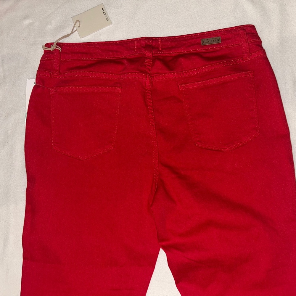 Lila Ryan Dorianna Skinny Jeans, Red, Size: 33